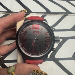 Mark Naimer Red and Black Quartz Analog XXL Watch